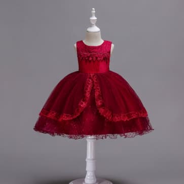 Goldie Floral Crochet Girls Wedding Tutu Princess dress
