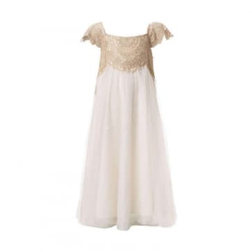 Grainne Lace Crochet Cap Sleeve Girls Princess Dress