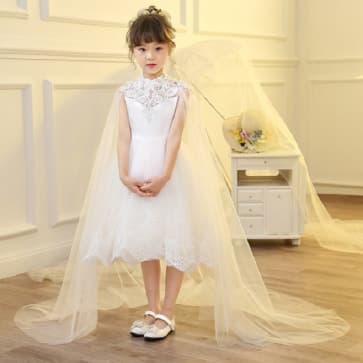 Nadene Embroidery with Rhinestones Sleeveless Girls Wedding Princess Dress