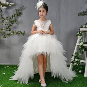 Kami White Swan Girls Wedding Princess Dress