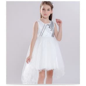 Nelly Sleeveless Sequin Girls Princess Wedding Dress