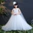 Abbey Floral Patches Sleeveless Girls Wedding Princess Dress