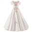 Breeze Floral Embroidery Short Sleeve Girls Wedding Princess Dress