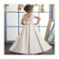 Breeze Floral Embroidery Short Sleeve Girls Wedding Princess Dress