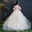 Carol Floral Embroidery Girls Wavy Wedding Princess Dress