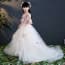 Carol Floral Embroidery Girls Wavy Wedding Princess Dress