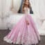 Cece Floral Lace Long Sleeve Girls Wedding Princess Dress