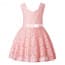 Cherish V Neck Floral Crochet Girls Princess Dress