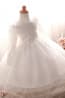 Cindy Floral Crochet Long Sleeve Girls Princess Wedding Dress