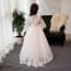 Clare See-Through Half Sleeve Girls Princess Wedding Dress