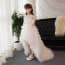Cleopatra Floral Lace Half Sleeve Girls Princess Wedding Trailing Dress