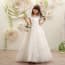 Deirdre Rhinestones with Lace Girls Princess Wedding Dress