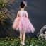 Delia Pink Swan Cap Sleeve Girls Wedding Princess Tutu Dress
