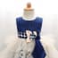 Dionne Navy Dots Printed Sleeveless Girls Princess Wedding Dress
