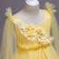 Eleonora Floral Long Sleeve Mesh Girls Wedding Princess Dress