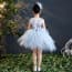 Fallon Grey Swan Cap Sleeve Girls Wedding Princess Tutu Dress