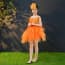 Golda Orange Swan Cap Sleeve Girls Wedding Princess Tutu Dress