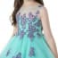 Hanna Floral Embroidery Sleeveless Girls Princess Wedding Dress