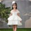 Harper Floral Lace Double Layer Girls Princess Wedding Dress