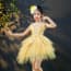 Ilse Gold Swan Cap Sleeve Girls Wedding Princess Tutu Dress