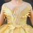 Ilse Gold Swan Cap Sleeve Girls Wedding Princess Tutu Dress