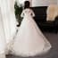 Jeanna Floral Lace Long Sleeve Girls Wedding Princess Dress
