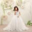 Ladonna Floral with Beading Open Back Girls Wedding Princess Dress