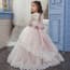 Norma Floral Lace Long Sleeve Girls Wedding Princess Dress