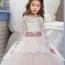 Norma Floral Lace Long Sleeve Girls Wedding Princess Dress