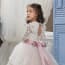 Norma Floral Lace Long Sleeve Girls Wedding Princess Dress