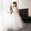 Odelia Floral Embroidery Lace Cap Sleeve Girls Wedding Princess Dress