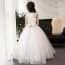 Odelia Floral Embroidery Lace Cap Sleeve Girls Wedding Princess Dress