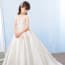 Orianna Floral Embroidery See-through Girls Wedding Princess Dress