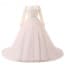 Rabia See-through Long Sleeve Girls Wedding Princess Dress