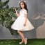 Rene Floral Embroidery See-through Girls Wedding Princess Dress
