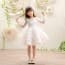 Salma Embroidery V Neck Long Sleeve Girls Wedding Princess Dress