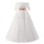 Selina Off-shoulder Floral with Sequin Girls Wedding Princess Dress