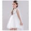 Ziva Floral Embroidery with Pearl Sleeveless Girls Princess Wedding Dress