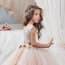 Zuri Floral Crochet with Rhinestones Girls Wedding Princess Dress