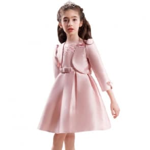 Haylee 2pcs set Floral Crochet Girls Princess Dress
