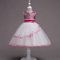 Demi Sleeveless Bling Sequin Girls Princess Wedding Dress