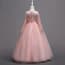 Catrina Long Sleeve Floral Lace Girls Princess Wedding Dress