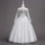 Catrina Long Sleeve Floral Lace Girls Princess Wedding Dress